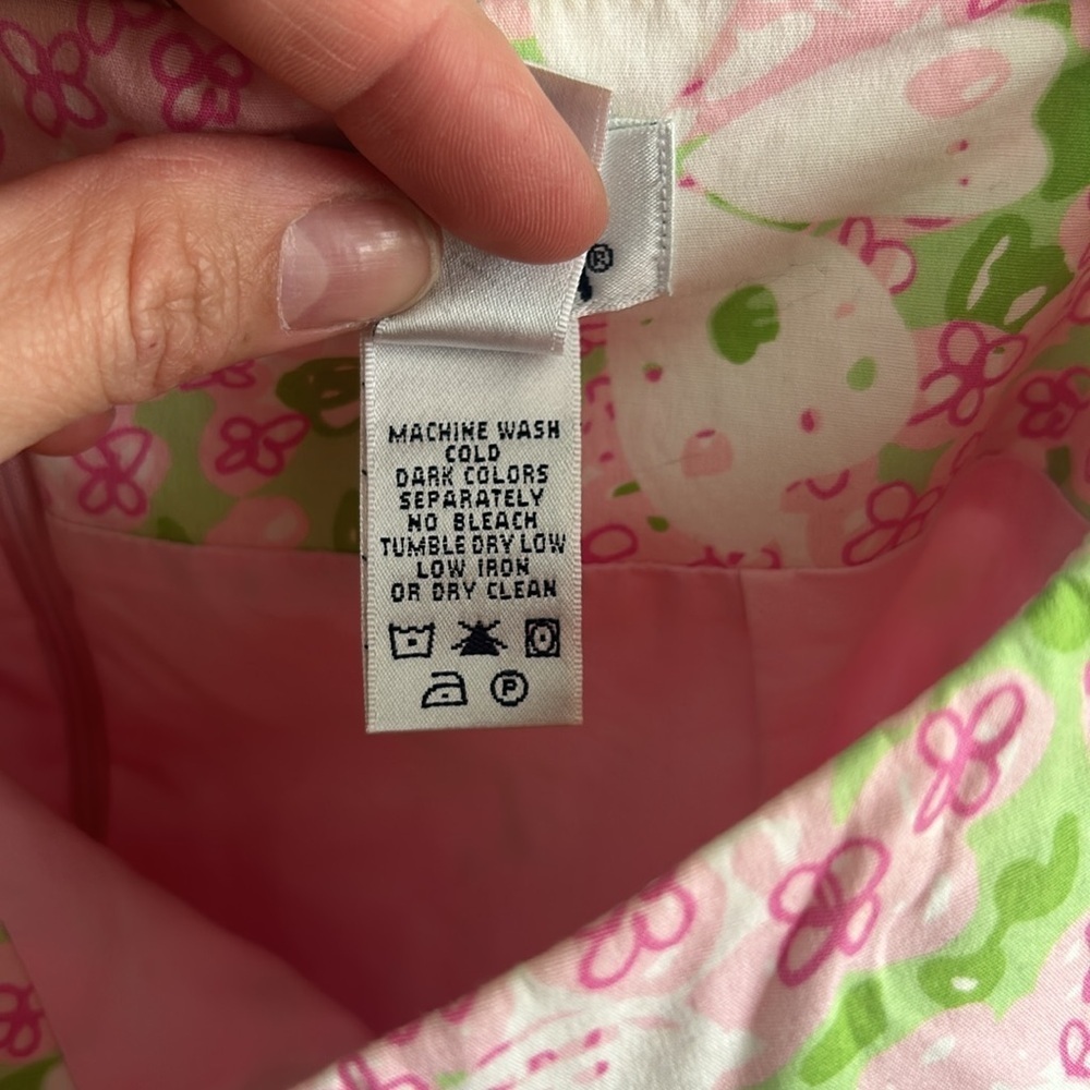 NWOT Lilly Pulitzer Pink Gossip Butterfly Print Mini Skirt - Picture 6 of 6